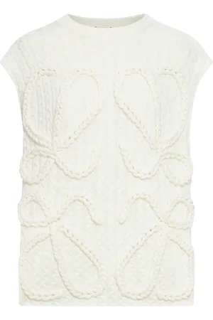 Loewe GILET IN LANA CON ANAGRAM RICAMATO A MAGLIA