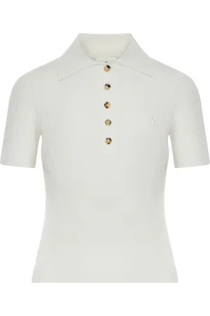 Courrèges POLO IN MAGLIA A COSTINE ICONIC