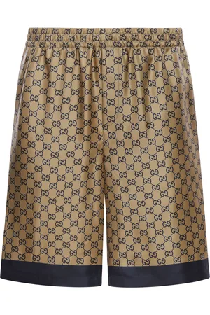 Gucci SHORTS IN TWILL DI SETA STAMPATI