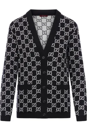 Gucci CARDIGAN REVERSIBILE IN JACQUARD DI LANA GG