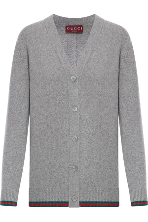 Gucci CARDIGAN IN LANA E CASHMERE CON WEB