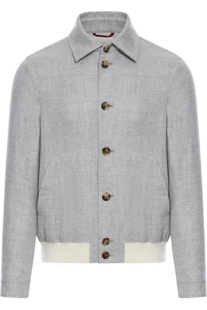 Brunello Cucinelli BLOUSON IN LINO, LANA E SETA