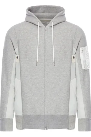 SACAI FELPA IN SPUGNA E TWILL DI NYLON