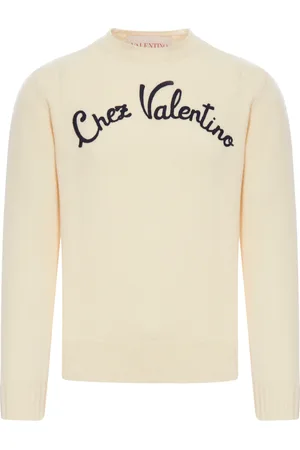 VALENTINO GARAVANI MAGLIONE GIROCOLLO IN LANA CON RICAMO CHEZ VALENTINO