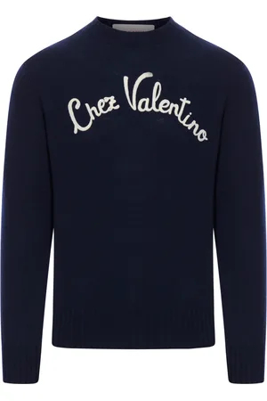 VALENTINO GARAVANI MAGLIONE GIROCOLLO IN LANA CON RICAMO CHEZ VALENTINO