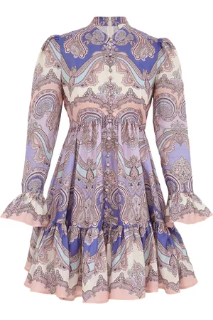ZIMMERMANN ABITO MINI A MANICHE LUNGE MAXINE