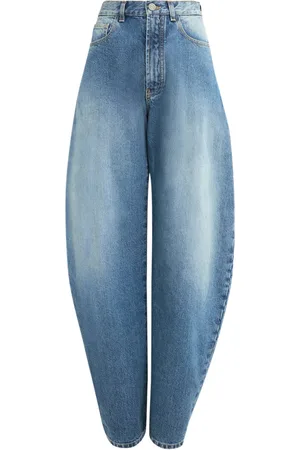 Alaïa JEANS ROTONDO IN DENIM DÉLAVÉ
