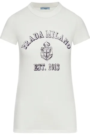 Prada T-SHIRT STAMPATA IN COTONE
