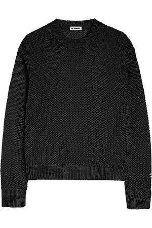 Jil Sander MAGLIONE GIROCOLLO TRAFORATO IN SETA