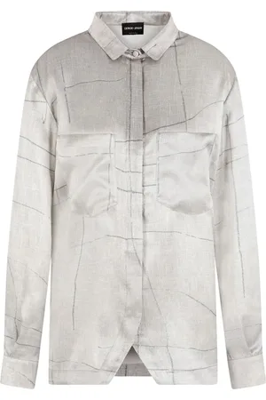 Giorgio Armani CAMICIA IN RASO DI SETA STAMPATA