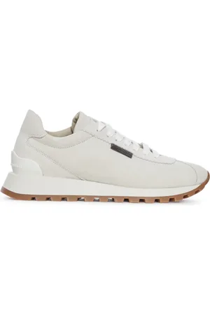 Brunello Cucinelli RUNNERS IN CAMOSCIO CON SHINY TAB