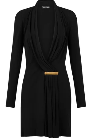 Tom Ford ABITO DA COCKTAIL A MANICHE LUNGE CON SCOLLO A V E DETTAGLIO BAR