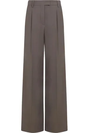 Brunello Cucinelli PANTALONI A VITA ALTA IN VISCOSA E LINO