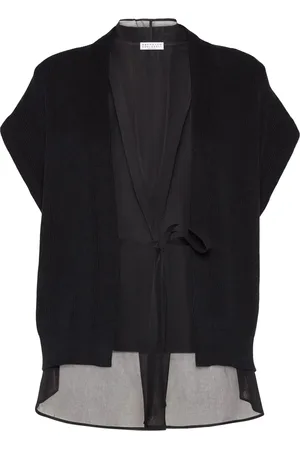 Brunello Cucinelli CARDIGAN MULTI-LAYER CON DETTAGLIO MONILI