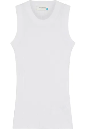 Sportmax CANOTTA IN COTONE A COSTINE