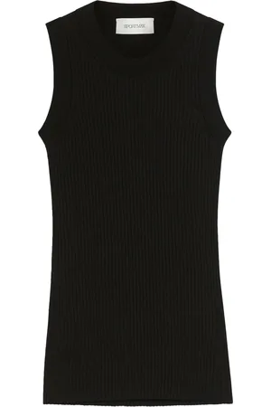 Sportmax CANOTTA IN COTONE A COSTINE
