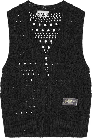 Ganni GILET IN COTONE MISTO