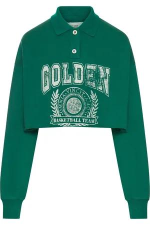 Golden Goose FELPA POLO CROPPED CON LOGO