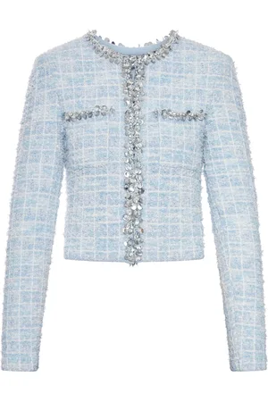 Self-Portrait CARDIGAN IN BOUCLE CON APPLICAZIONI