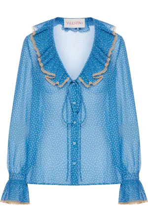 VALENTINO GARAVANI BLUSA IN SETA A POIS