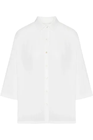 120% Lino CAMICIA IN LINO OVERSIZE
