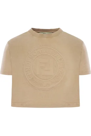 Fendi T-SHIRT CROP CON LOGO ROMA