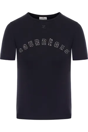 Courrèges T-SHIRT A CONTRASTO CON STAMPA MEDUSA