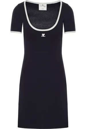 Courrèges MINI ABITO CON PROFILI A CONTRASTO