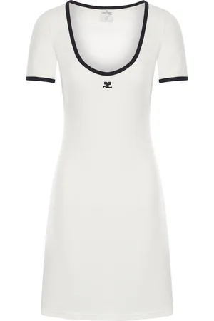 Courrèges MINI ABITO CON PROFILI A CONTRASTO