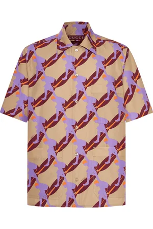 Gucci CAMICIA IN POPELINE DI COTONE LEGGERO STAMPATO
