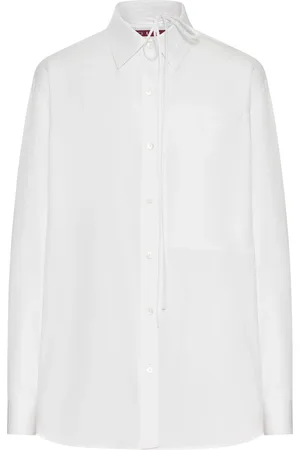 Gucci CAMICIA IN POPELINE DI COTONE CON LOGO IN RILIEVO