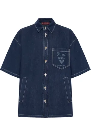 Gucci CAMICIA IN DENIM LASERATO
