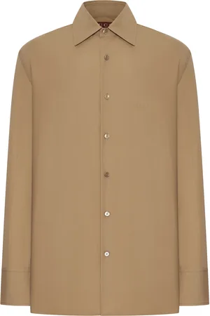 Gucci CAMICIA IN POPELINE DI COTONE CON LOGO IN RILIEVO