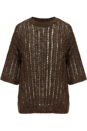 Brunello Cucinelli MAGLIA RUSTIC DUZZLING NET IN JERSEY