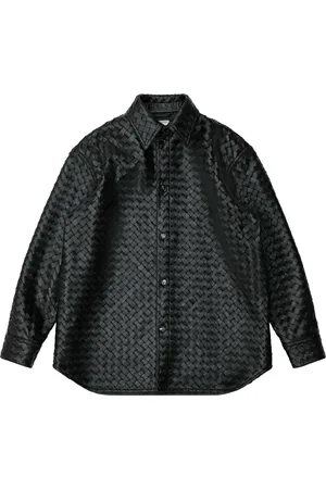 Bottega Veneta OVERSHIRT INTRECCIATO IN PELLE