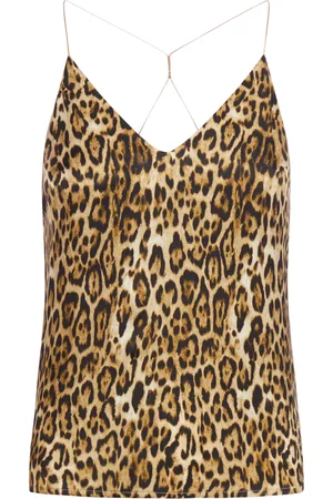 THE NINA STUDIO TOP IN GEORGETTE STAMPA LEOPARD