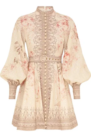 ZIMMERMANN MINI ABITO CON BOTTONI ILLUMINATE