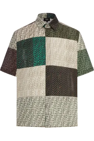 Fendi CAMICIA IN LINO CON LOGO FF