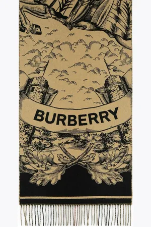 Burberry SCIARPA `MU GALLANT` IN CASHMERE BEIGE