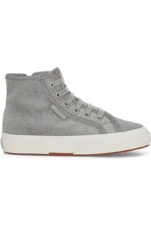 Superga 2709 Kids Velvet Corduroy Iridescent Scarpe Sneakers Grigio Unisex 22