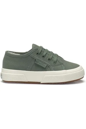 Superga 2750 Kids Waterproof Cotton Scarpe Sneakers Verde Unisex 29