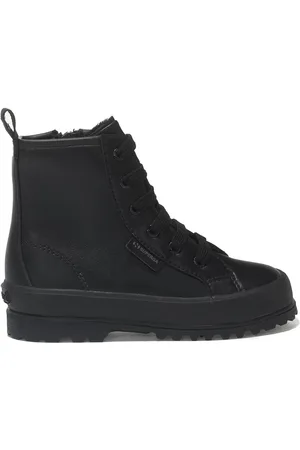 Superga 2643 Kids Alpina Vegan Material Scarpe Stivali alla caviglia Nero Unisex 25