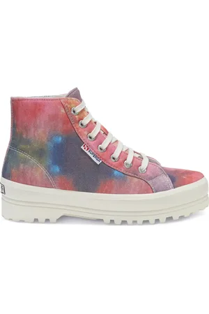 Superga 2341 Alpina Tie Dye Cotton Fleece Scarpe Stivali alla caviglia Donna 36
