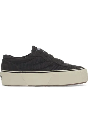 Superga 3041 Revolley Platform Corduroy Scarpe Sneakers Bianco Donna 35