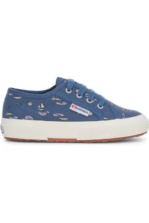 Superga 2750 Kids Sea Print Scarpe Sneakers Blu Unisex 27