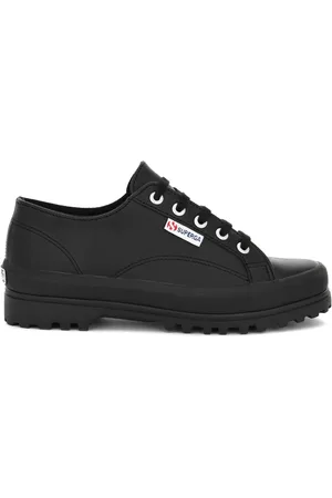 Superga 2555 Alpina Nappa Scarpe Sneakers Nero Unisex 35