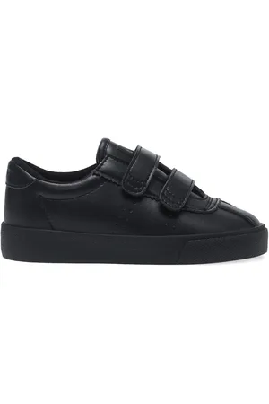 Superga 2843 Kids Club S Straps Vegan Material Scarpe Sneakers Nero Unisex 23