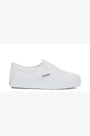 Superga 2740 Platform Slipon Scarpe Sneakers Bianco Donna 35