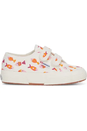 Superga 2750 Kids Straps Candy Fish Scarpe Sneakers Bianco Unisex 28