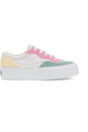 Superga 3041 Revolley Platform Terry Cloth Scarpe Sneakers Bianco Donna 35